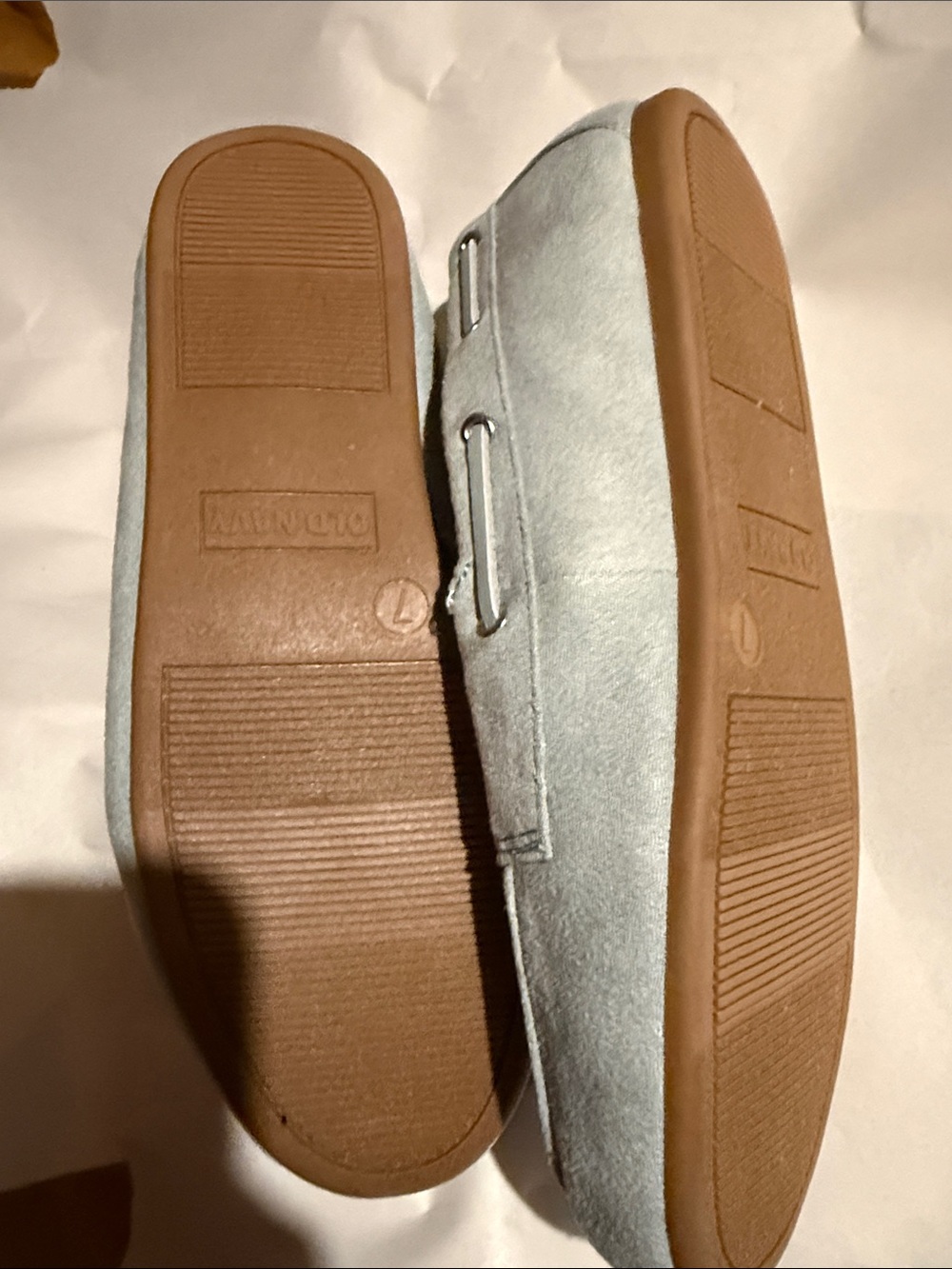 Old Navy Faux Suede loafers  - Light blue size 7 - Picture 5 of 6